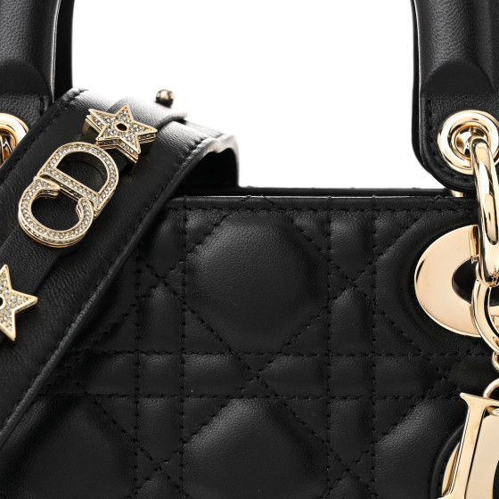 CHRISTIAN DIOR Lambskin Cannage Small My ABCDior Lady Dior