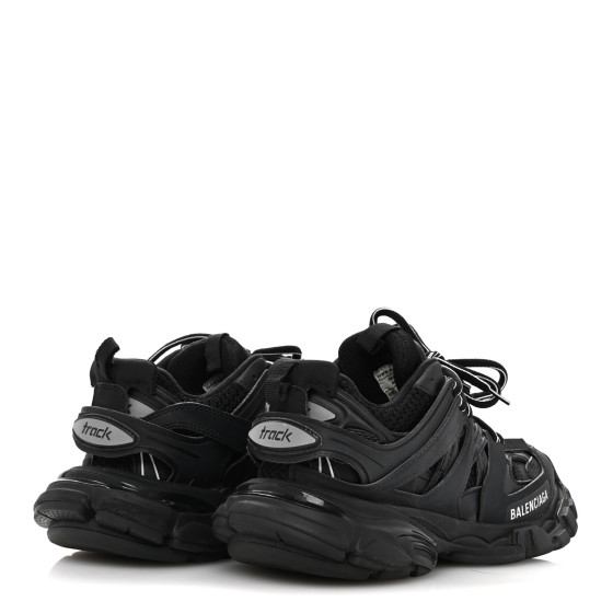 スニーカー Balenciaga Black Mesh And Rubber Track Sneakers BALENCIAGA Rubber Mesh Fabric Womens Track Sneakers 36 Black