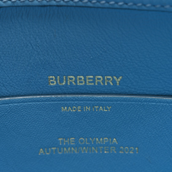 BURBERRY Lambskin Small Olympia Chain Shoulder Bag Pale Blue