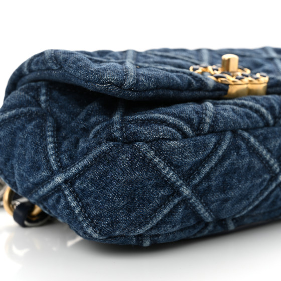 CHANEL150ML daishin CHANEL Denim Quilted Chanel 19 Waist Bag Blue 1684197