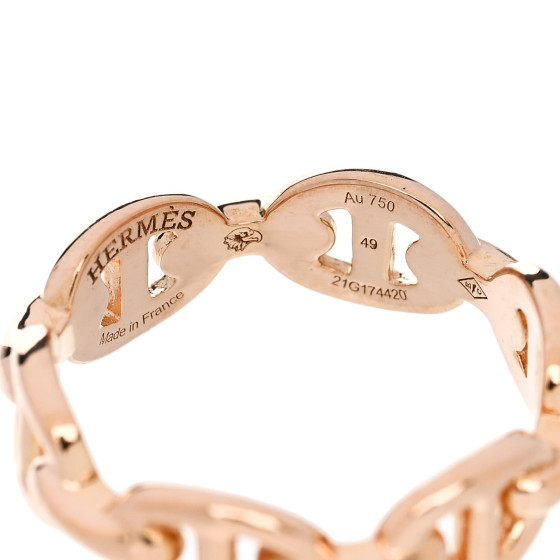 Hermes Chaine d'ancre Enchainee ring rose gold【関税込】 Chaine d'ancre Enchainee ring, small model | Hermès USA