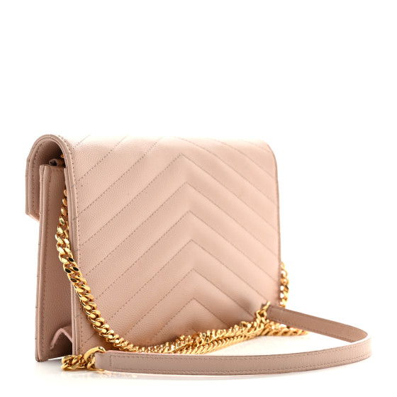 SAINT LAURENT Grain De Poudre Matelasse Chevron Monogram