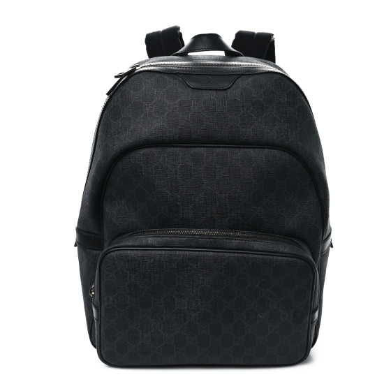 GUCCI GG Supreme Monogram Medium Day Backpack Grey Black