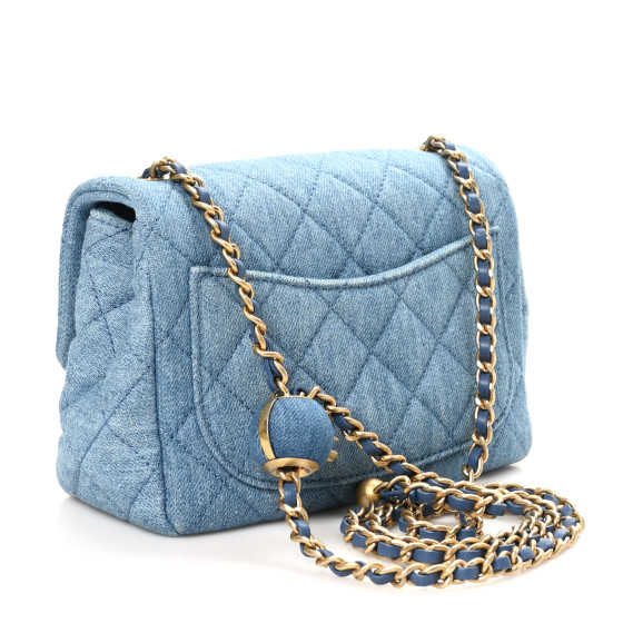 CHANEL150ML daishin CHANEL Denim Quilted Chanel 19 Waist Bag Blue 1684197