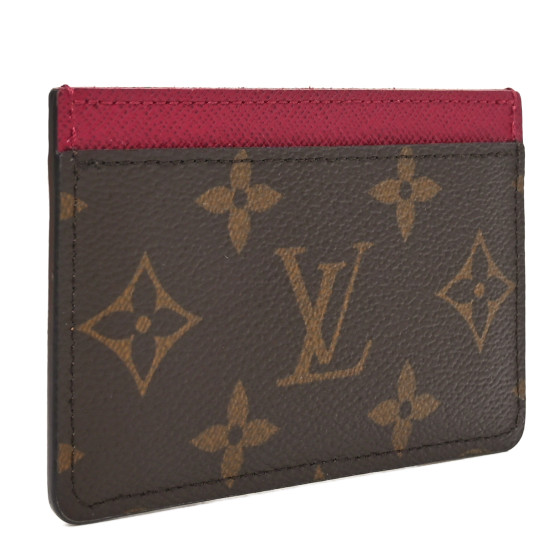 【Louis Vuitton】 Card Holder Monogram Fuchsia LOUIS VUITTON Monogram Card Holder Fuchsia 1683477
