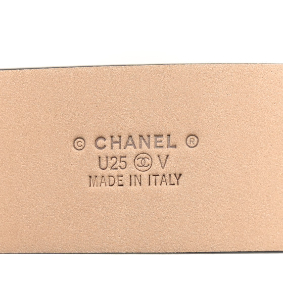 CHANEL Calfskin Belt 95 38 Black 1682280 | FASHIONPHILE
