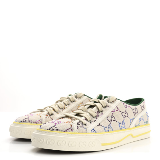 【完売必至】グッチ■テニス 1977 スニーカー GG クリスタル GUCCI Canvas Lame Crystal GG Monogram Womens 1977 Tennis