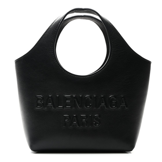 BALENCIAGA Smooth Calfskin XS Mary Kate Tote Black