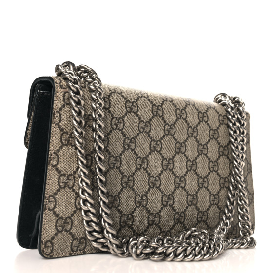 GUCCI GG Supreme Monogram Suede Crystal Small Dionysus