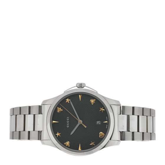 GUCCI Stainless Steel 38mm G-Timeless Charm Quartz Watch