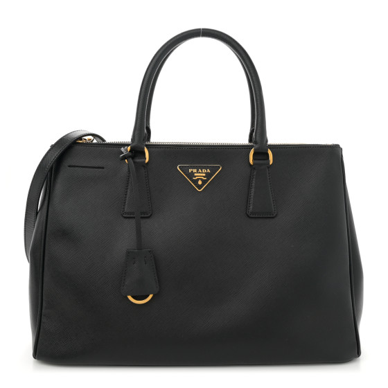 【関税&送料込み】Prada Medium Galleria Tote Bag PRADA Saffiano Medium Galleria Double Zip Tote Black 1678701