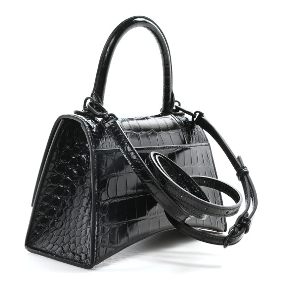 ●送料込●BALENCIAGA●Hourglass クロコ調 ミニバッグ 0400018097152_BLACK?wid=600&