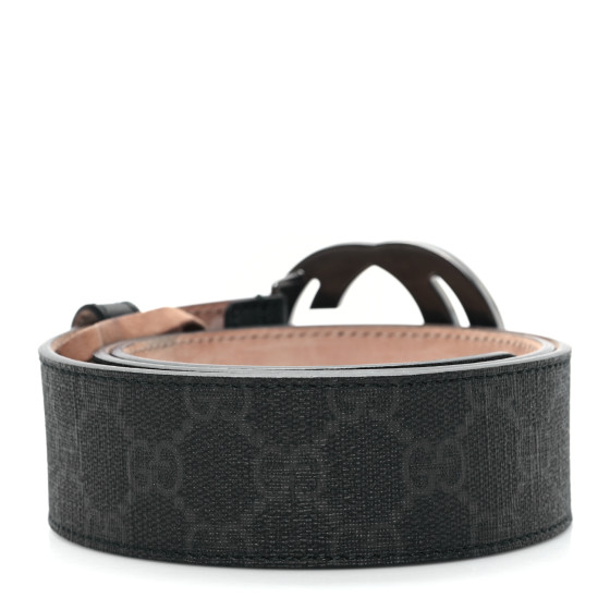 GUCCI ベルト Gucci Zumi Women's Gray Leather Belt w/Gold GG Horsebit