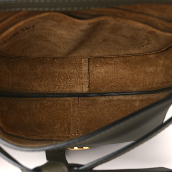 LOEWE Calfskin Jacquard Mini Gate Dual Bag Autumn Green