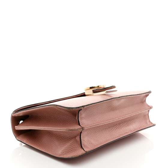 GUCCI Dollar Calfskin Interlocking G Shoulder Bag Soft Pink