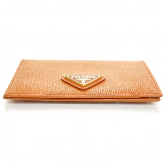 財布・小物その他 PRADA Orange Leather Wallet Prada Wallet Purse Long Wallet Orange leather Woman unisex