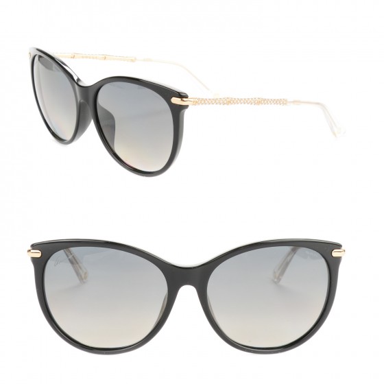 GUCCI グッチ　サングラス　ウェリントン　3777 GUCCI Crystal Bamboo Cat Eye GG 3777/N/F/S Sunglasses Silver