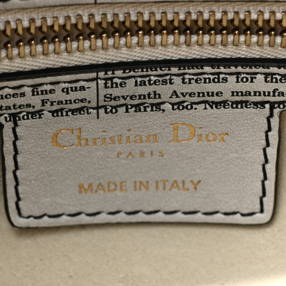 ChristianDiorバッグ CHRISTIAN DIOR Calfskin Newspaper Printed Saddle Bag With
