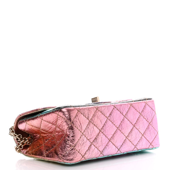 CHANEL Metallic Goatskin Quilted Mini 2.55 Reissue Flap