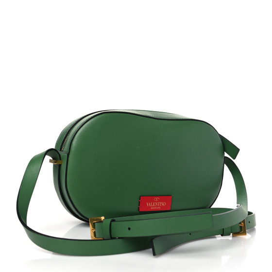 VALENTINO VLOGO WALK レザー製 ショッピング バッグ *GREEN VALENTINO GARAVANI Calfskin VLogo Walk Crossbody Green