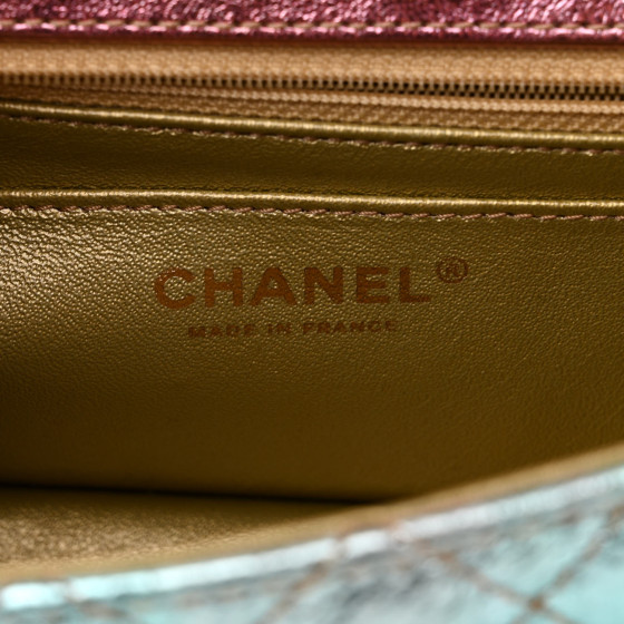 CHANEL CHANEL Metallic Goatskin Quilted Mini 2.55 Reissue Flap