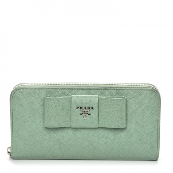 PRADA 長財布 SAFFIANO FIOCCO PRADA Saffiano Fiocco Bow Zip Around Wallet Fuoco 1547770