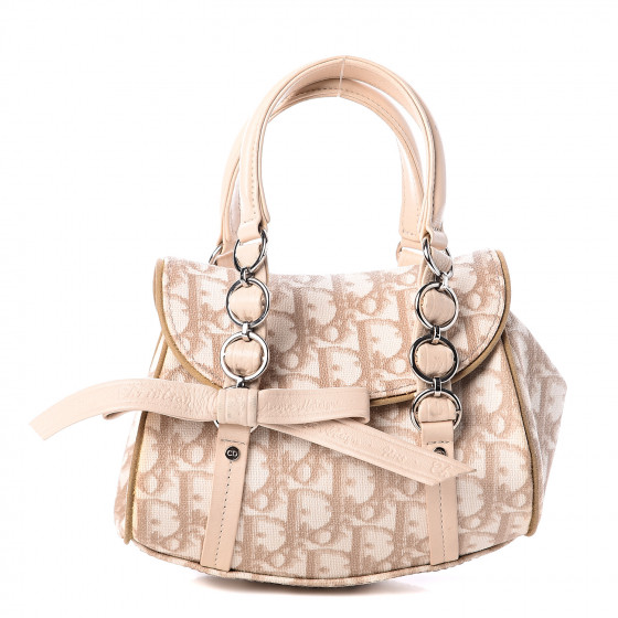 CHRISTIAN DIOR Monogram Mini Romantique Trotter Bag Rose