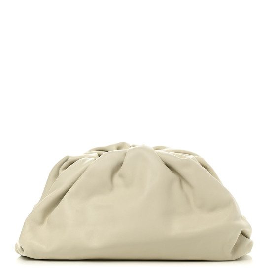 BOTTEGA VENETA Smooth Butter Calf The Pouch Oversized Clutch Plaster