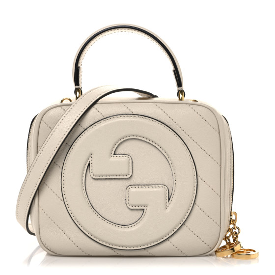 GUCCI Sakai Be Green Calfskin Diagonal Stitched Blondie Top
