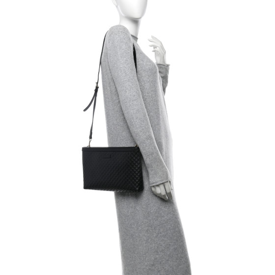 GUCCI Microguccissima Flat Crossbody Black
