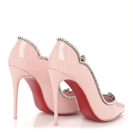 CHRISTIAN LOUBOUTIN Patent Chick Queen 100 Pumps 37 Rosy