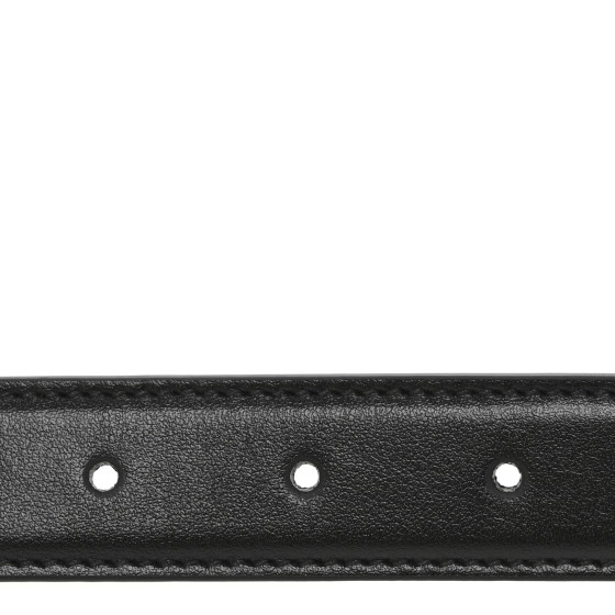 GUCCI Calfskin Interlocking G Belt 75 30 Black 1690683