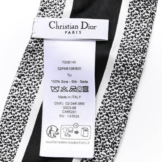 Christian Dior ミッツァ plan de paris CHRISTIAN DIOR Silk Plan De Paris Mitzah Scarf Beige Black