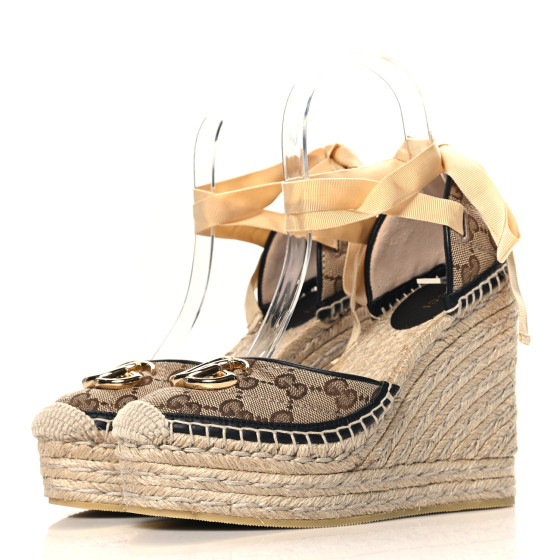 GUCCI3500Ｌレディース GUCCI Monogram Matelasse GG Marmont Ankle Wrap Platform 35