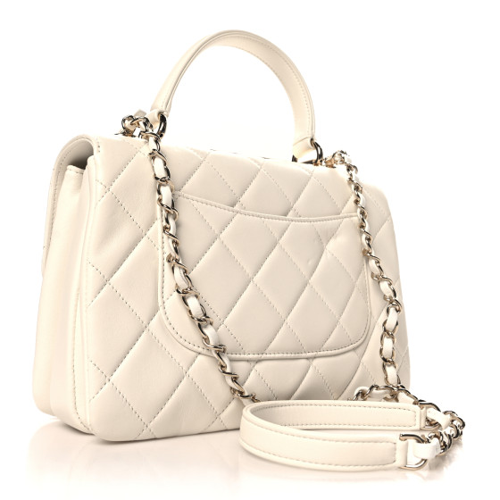 CHANEL Lambskin Quilted Small Trendy CC Dual Handle Flap Bag