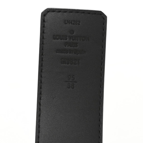 Louis Vuitton ブラック レザーベルト95/38 Louis Vuitton Belt 95|38 - Luxe Du Jour