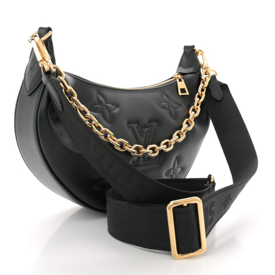 入手困難★送料込♪【LOUIS VUITTON】LV ボウ BB バンドー BLACK LOUIS VUITTON Calfskin Bubblegram Over The Moon Black