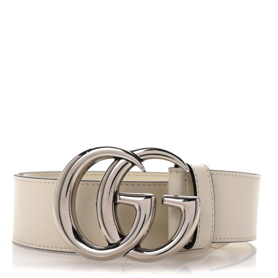 GUCCI ベルト　ホワイト GG Marmont wide belt in white leather | GUCCI® US