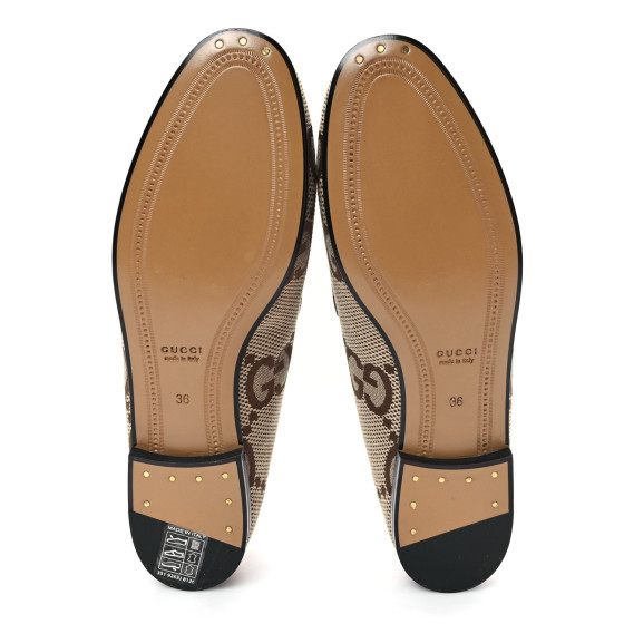 GUCCI Monogram Jumbo GG Malaga Kid Horsebit Womens Jordaan
