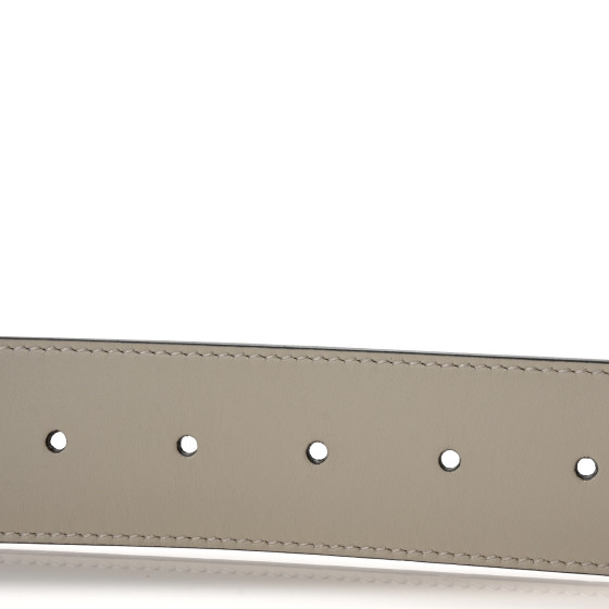 GUCCI Calfskin Double G 40mm Belt 70 28 Mystic White 1689878
