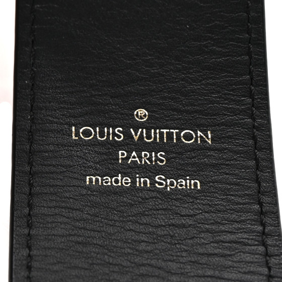 Louis Vuitton ブラックベルト LOUIS VUITTON Monogram Eclipse Taigarama 40mm LV Initiales
