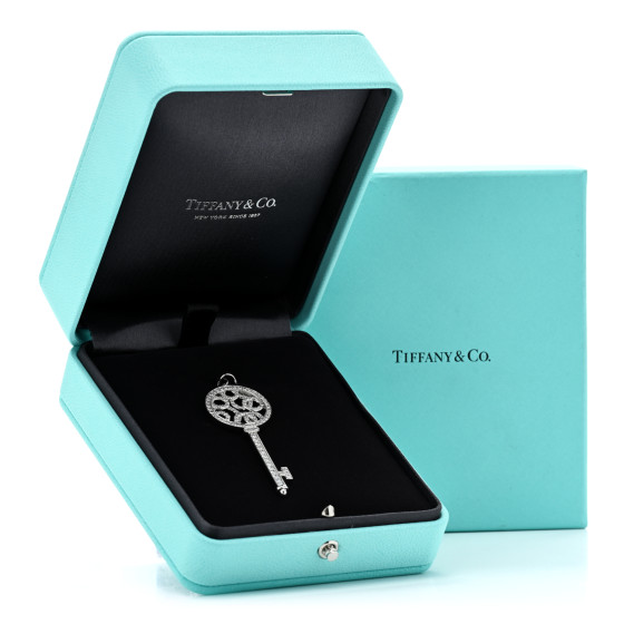 TIFFANY Platinum Diamond Bubbles Key Pendant 1682664