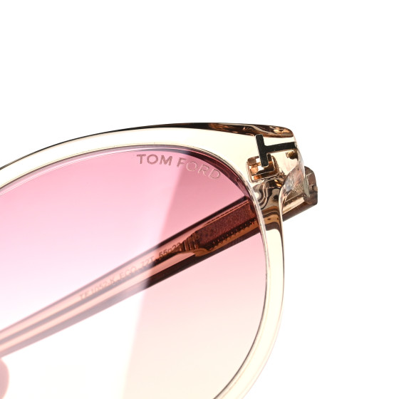 サングラス Tom Ford Sunglasses TF1052K Pink Clear Frame Asian Fit TOM FORD Eco Round Sunglasses TF1052-K Pink 1685773