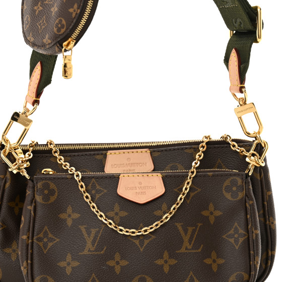 LOUIS VUITTON Monogram Multi Pochette Accessories Kaki