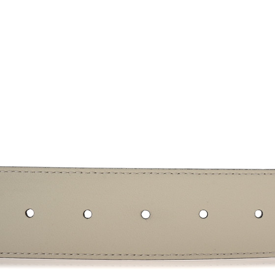 GUCCI Calfskin Double G 40mm Belt 70 28 Mystic White 1689878
