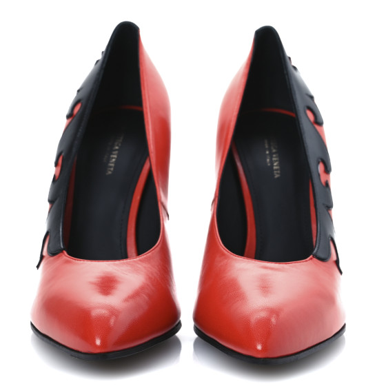 Bottega Veneta★素敵！Poppy Leather back strap Flat Shoes BOTTEGA VENETA Nappa Scarpa Flame Pumps 39 Poppy Black