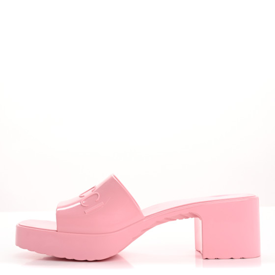GUCCI Rubber Gucci Logo Womens Platform 20/60mm Slide
