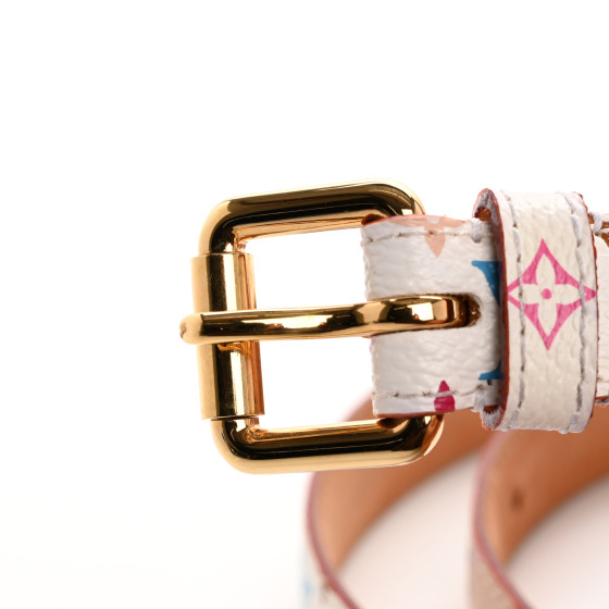 Louis Vuitton モノグラム ベルト 90/36 LOUIS VUITTON Monogram Multicolor Belt 90 36 White 1687221