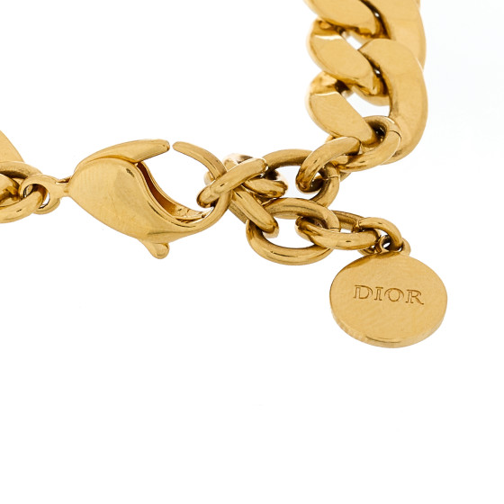CHRISTIAN DIOR Metal Danseuse Etoile Chain Bracelet Gold