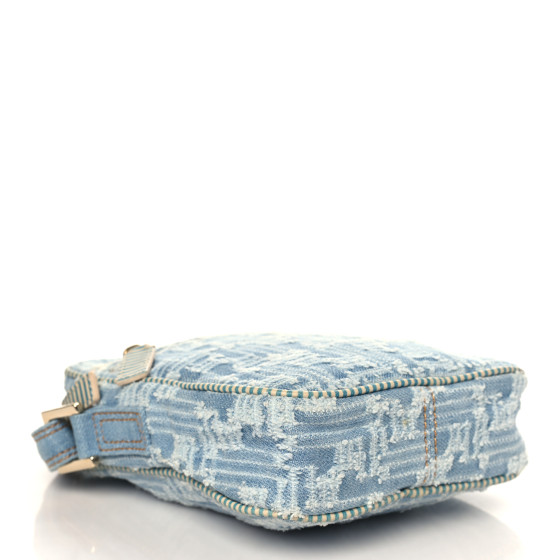 FENDI Denim Zucca Small Crossbody Bag Blue 1168950